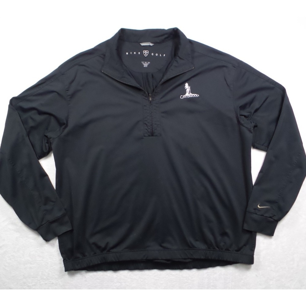 Nike Golf Sweatshirt Mens Size XL Black Dri-Fit Victory Quarter Zip Pullover